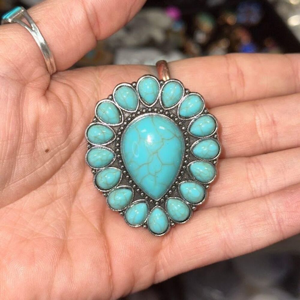 Myra Faux Turquoise Cluster Pop Socket